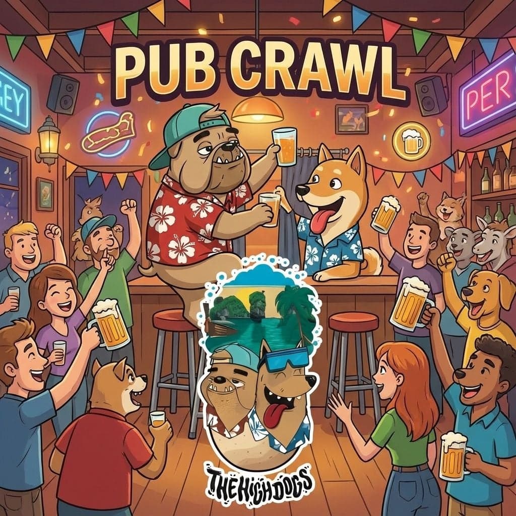 Pub crawl night — The High Dogs