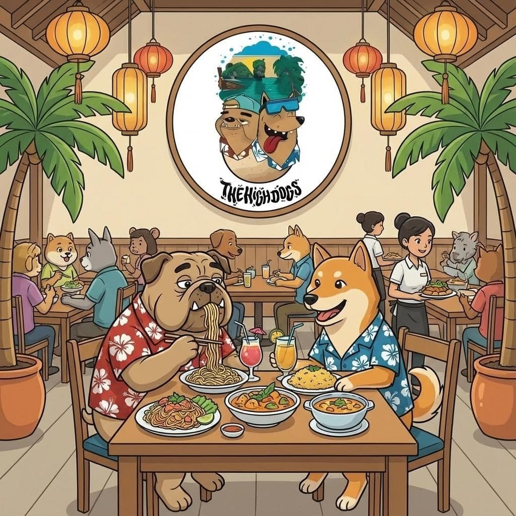 Dinner at The High Dogs — lantern-lit